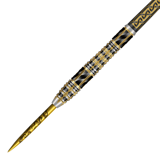 Shot Alchemy Auro Steeldarts Die Shot Alchemy Auro Steeldarts sind hochwertige Steeldarts für Präzisionswürfe. Das Produkt wird auf dem Bild deutlich gezeigt.