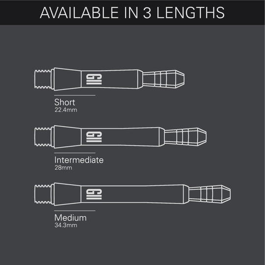 Titanové shafty Target Phil Taylor Power Gx2 Das Bild stellt die Target Phil Taylor Power Gx2 Titanium Shafts dar. Diese hochwertigen Shafts sind ideal für anspruchsvolle Dartspieler.