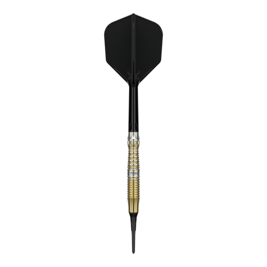 Šipky Target Black Marque Enzo Soft - 18g Target Black Marque Enzo Softdarts - 18g werden gezeigt. Diese 18-Gramm-Darts sind elegant und für Softdart-Wettkämpfe geeignet.