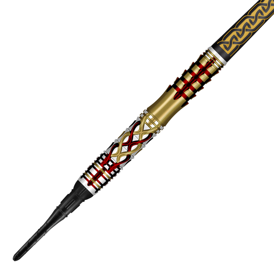 Měkké šipky Shot Goths Alaric - 20g Zu sehen ist das Produkt Shot Goths Alaric Softdarts - 20g. Die Softdarts werden hier in einer seitlichen Perspektive abgebildet.