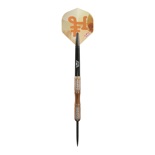Dieses Bild stellt die Bulls NL Bronzo True Steeldarts - 23g dar. Die Darts sind für den professionellen Einsatz gedacht.