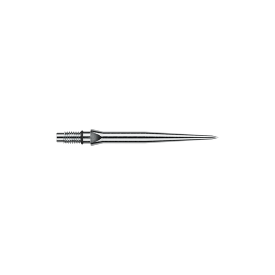 Špičky šipek Winmau Switch Point Smooth z oceli - stříbrný efekt Zu sehen sind Winmau Switch Point Smooth Silver Effect Steeldartspitzen mit 26 mm Länge. Die Spitzen sind silberfarben und glänzend ausgeführt.