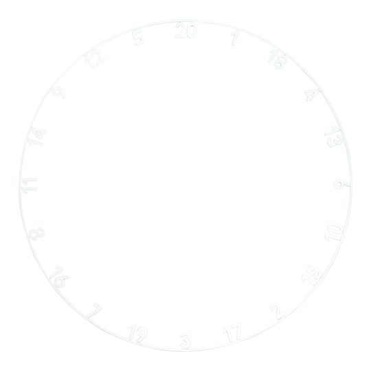 Abgebildet ist das Precise 180 Endorphine Steeldartboard mit Nummernring in Weiß. Das Produkt eignet sich ideal für Dartspieler aller Leistungsstufen.