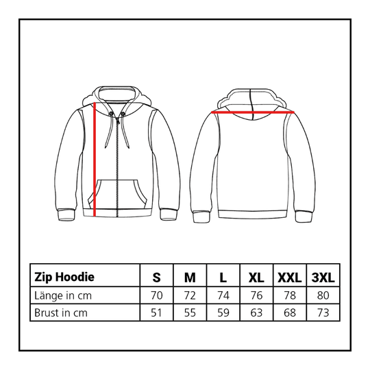 Mikina s kapucí na zip Löwen Collection Der Löwen Kollektion Zip-Hoodie ist auf diesem Bild zu sehen. Es handelt sich um einen modischen Kapuzenpullover.