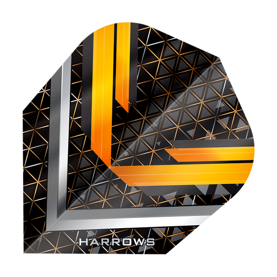 Das Bild zeigt Harrows Vulcan No6 Flights. Es handelt sich um hochwertige Flights für Dartpfeile.