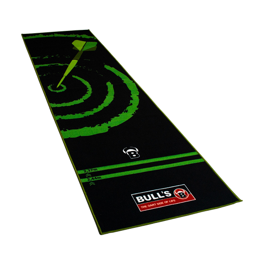 67807_Bulls_Carpet-Mat_140_Green_1 Bulls Carpet-Mat Teppich 140 glatt ausgerollt. Die Linien und Flächen sind klar erkennbar.