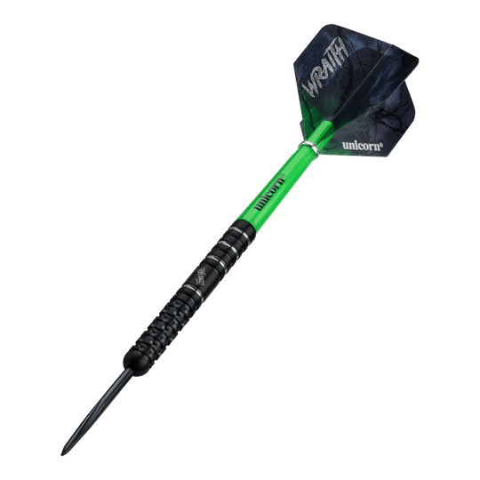 Ocelové šipky Unicorn Wraith Callan Rydz - 23g Abgebildet sind die Unicorn Wraith Callan Rydz Steeldarts - 23g. Das Produkt wird aus einem anderen Blickwinkel gezeigt.