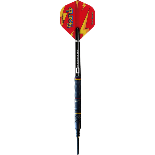 Hier sieht man die Datadart Ricardo Pietreczko Pikachu Softdarts - 21g. Diese Darts sind speziell für Fans von Ricardo Pietreczko entwickelt.