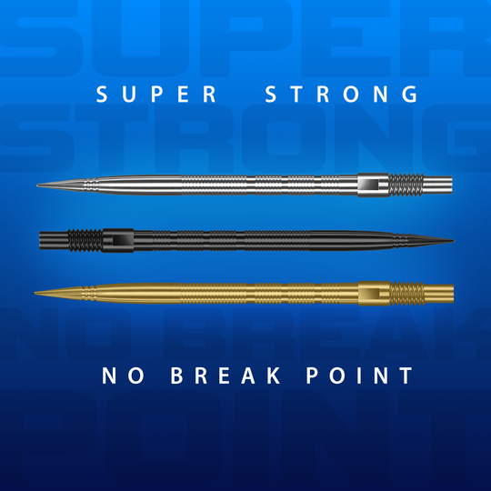 Abgebildet sind Harrows Quick Point Micro Ridge Dartspitzen in Schwarz. Die Oberfläche ist mit feinen Rillen strukturiert.