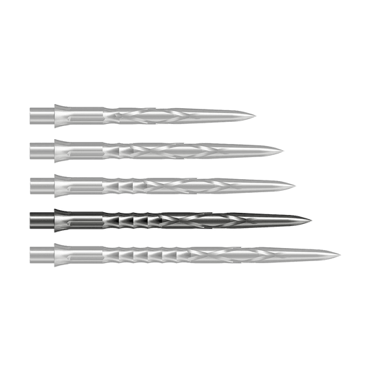 Ocelové hroty na šipky Caliburn System - HAN G2 - Stříbrné Auf dem Bild ist eine Caliburn Evo System Steeldartspitze HAN G2 in Silber und 36 mm Länge zu sehen. Sie ist speziell für Steeldarts geeignet.