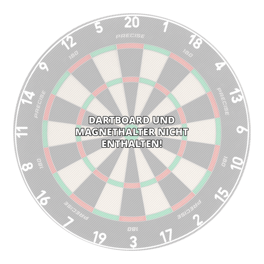 Přesný laserově řezaný prsten s číslem 180 z jednoho kusu Das Bild zeigt einen Zahlenring, Classic White, für ein Dartboard. Das Produkt wird genutzt, um die Felder des Dartboards zu markieren.