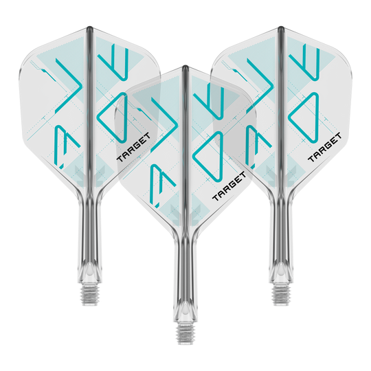 Ein Bild eines Sets von Dart-Flights. Dies ist das Target K-Flex Rove No6 Flights 19mm 1Set.