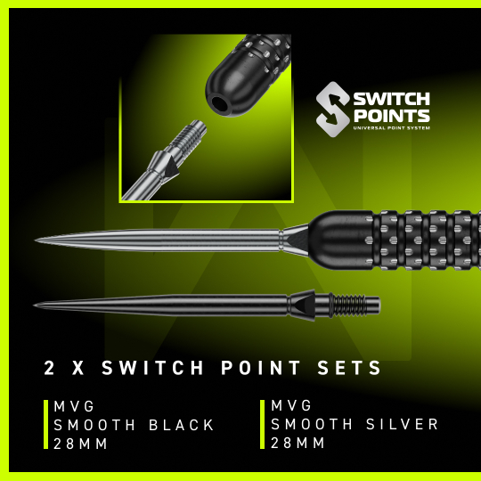 Ocelové šipky Winmau Michael Van Gerwen W-MAX Switch Point