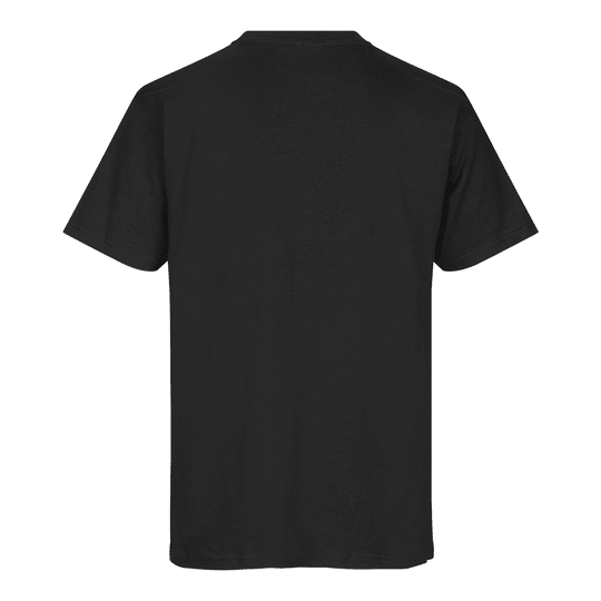 Tričko Barrels and Shafts - Černé Dies ist ein einfaches schwarzes T-Shirt. Auf dem Bild ist die Rückseite des T-Shirts zu sehen.