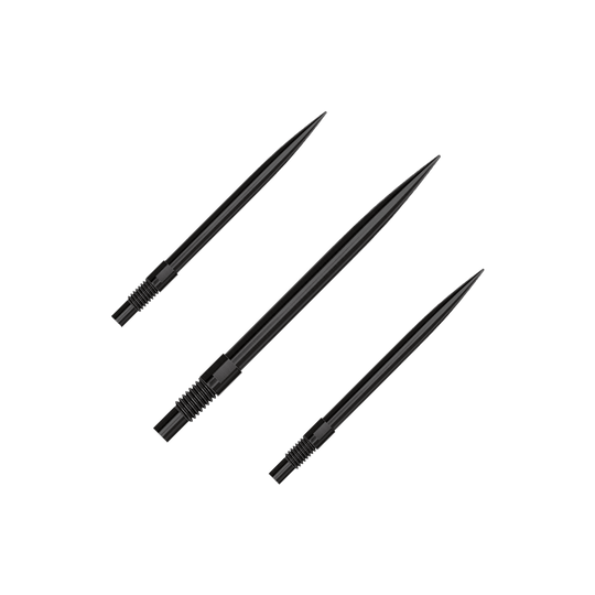 Špičky šipek Harrows Quick Point - černé Das Bild zeigt das Produkt 'QP23974_Harrows_QuickPoint_Dartspitzen_Schwarz_30mm_1Set'. Es handelt sich um ein Set schwarzer Dartspitzen.