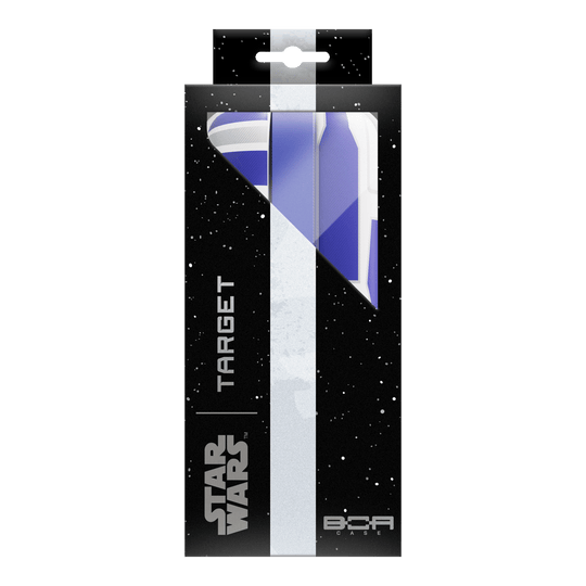 Pouzdro na šipky Target Star Wars Boa – R2D2 Gezeigt wird das Target Star Wars Boa Dartcase - R2D2. Es ist ein Aufbewahrungsetui für Darts im R2D2-Design.