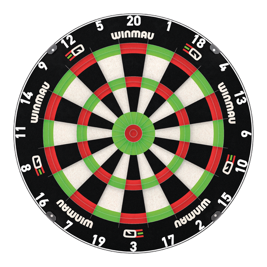 Winmau ekvalizér ocelový terč Das Bild zeigt das Winmau Equalizer Steeldartboard. Es handelt sich um ein professionelles Steeldartbrett für Dartspieler.