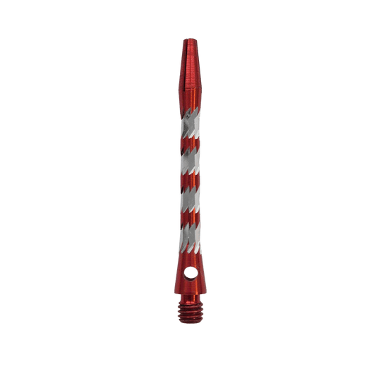Hliníkové shafty Bulls NL Minor - červené - 46 mm Bulls NL Minor Aluminium Shafts in Rot, 46 mm lang. Das Bild zeigt einen roten Aluminiumschaft für Dartpfeile.