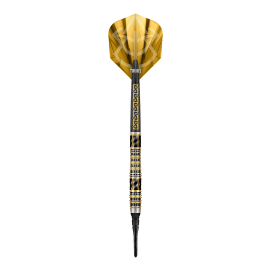Das Bild zeigt die Shot Alchemy Auro Softdarts - 20g. Sie sind für Softdartspiele entwickelt worden.