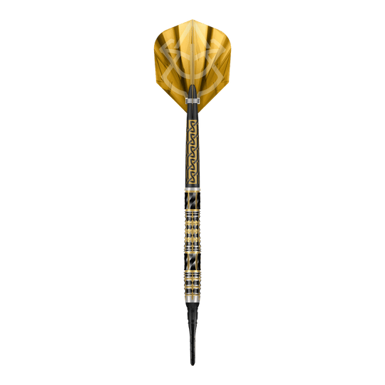 Šipky Shot Alchemy Auro Softdarts - 20g Das Bild zeigt die Shot Alchemy Auro Softdarts - 20g. Sie sind für Softdartspiele entwickelt worden.