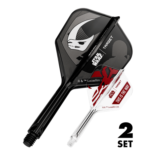 Bild zeigt das Produkt mit dem Dateinamen 410624_Target_StarWars_K-Flex_Mandalorian_2PackSet_No6_Flights_26mm_1. Die Grafik stellt vermutlich ein Star Wars Mandalorian Thema dar.