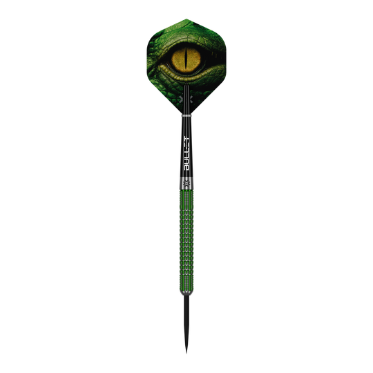 Ocelové šipky Bullet Gator Das Foto stellt die Bullet Gator Steeldarts dar. Sie eignen sich ideal für Dartspieler und Wettkämpfer.