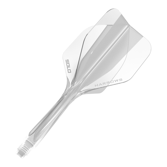 Systém letákové hřídele Harrows Solo No6 - čirý Dieses Bild zeigt das Harrows Solo No6 Flight-Shaft-System in Clear. Es wird als Ersatzteil für Dartpfeile genutzt.