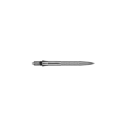 Špičky šipek Caliburn EZ-EVO - drážkované - stříbrné Zu sehen sind Dartspitzen mit Rillen im silbernen Design und einer Länge von 28 mm. Diese Dartspitzen sind für präzises Dartspiel gedacht.