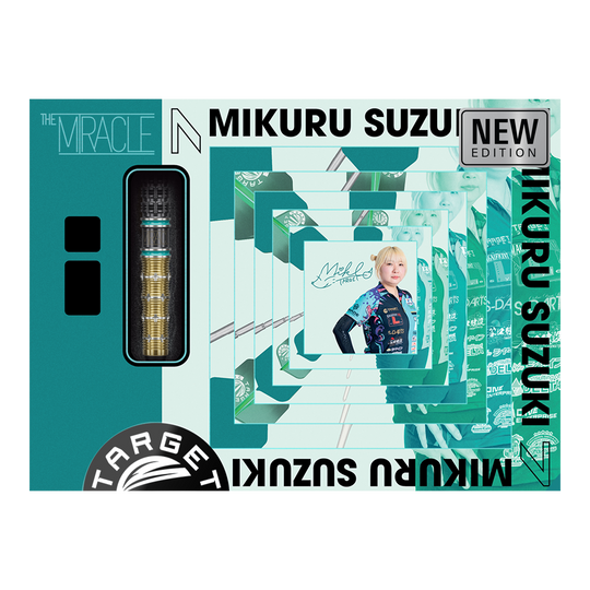 Měkké šipky Target Mikuru Suzuki The Miracle GEN7.5 - 19g Zu sehen sind die Target Mikuru Suzuki The Miracle GEN7.5 Softdarts - 19g. Das Produkt ist für Softdart-Spiele konzipiert.