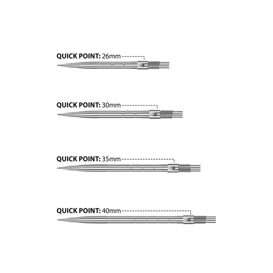 Špičky na šipky Harrows Quick Point Micro Ridge - stříbrné Hier sind Harrows Quick Point Micro Ridge Dartspitzen in Silber zu sehen. Sie haben eine gerillte Oberfläche für besseren Halt.