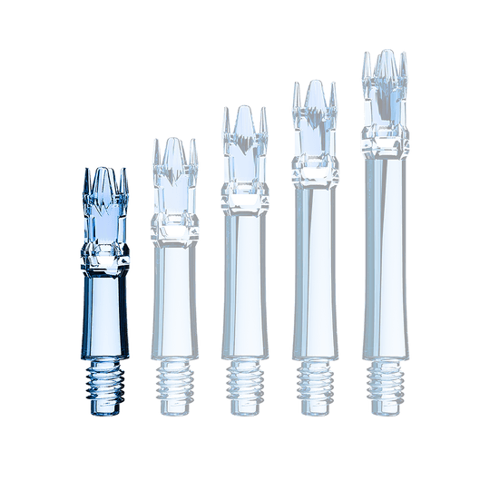 Náhradní hřídele L-Systém L - čirá modrá Eine transparente blaue Ersatzshaft ist im Bild. Die Shaft wird als Einzelstück gezeigt.