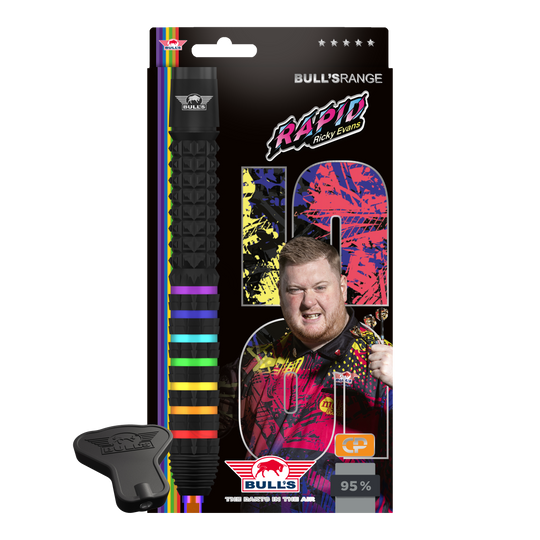 Šipky Bulls NL Ricky Evans Rapid 95 Convertible Point Steel Darts Šipky Bulls NL Ricky Evans Rapid 95 Convertible Point Steel Darts