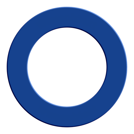 Dargestellt ist ein Steeldartboard-Surround in Blau. Der Dateiname des Produkts ist 'DBS-blau_McDart_Steeldartboard_Surround_Blau_2'.