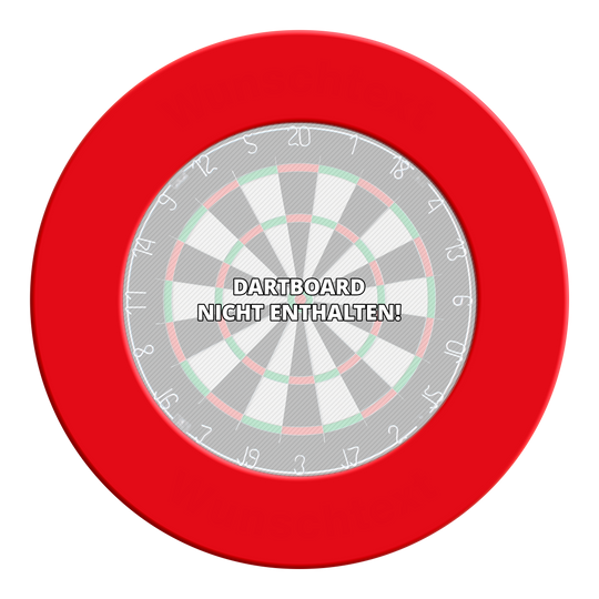 Das Bild zeigt vermutlich ein Dartboard-Surround in Rot. Das Surround schützt die Wand vor verirrten Darts und sorgt für ein professionelles Aussehen.