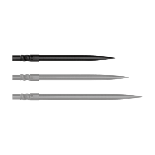 Špičky šipek Harrows Quick Point - černé Abgebildet ist ein Produkt mit dem Dateinamen 'QP23974_Harrows_QuickPoint_Dartspitzen_Schwarz_30mm_1'. Das Bild zeigt schwarze Dartspitzen.