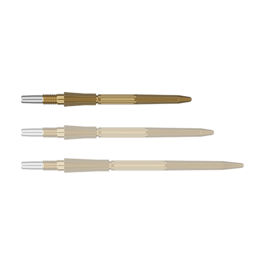 Špičky na šipky Target Elysian Archetype 43 Swiss Point ocelové - zlaté Auf dem Foto sind goldfarbene SwissPoint Dartspitzen mit 30 mm Länge zu sehen. Die Dartspitzen sind für Zielgenauigkeit beim Dartspiel entwickelt.
