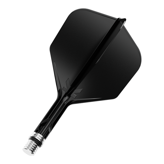 Letky Target K-Shift č. 6 - černé Gezeigt ist ein einzelner Dart Flight in Schwarz, Modell KShift No6, 19mm. Es ist ein Zubehörteil von Target.