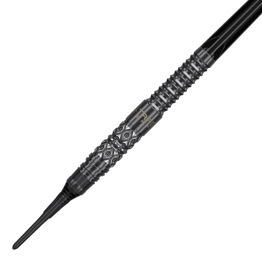 Měkké šipky Target Black Marque Creed - 21,5 g Hier sieht man die Target Black Marque Creed Softdarts mit 21,5g Gewicht. Die Darts sind schlank gestaltet und modern.