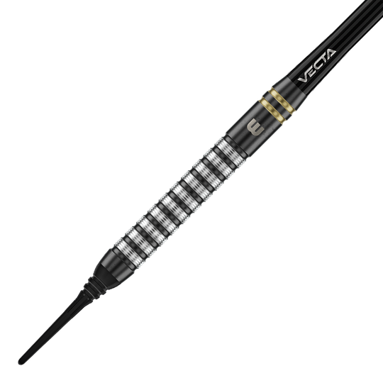 Winmau Gian Van Veen TS měkké šipky - 18g Auf dem Bild sind die Winmau Gian Van Veen TS Softdarts 18g. Die Darts sind in unterschiedlichen Perspektiven fotografiert.