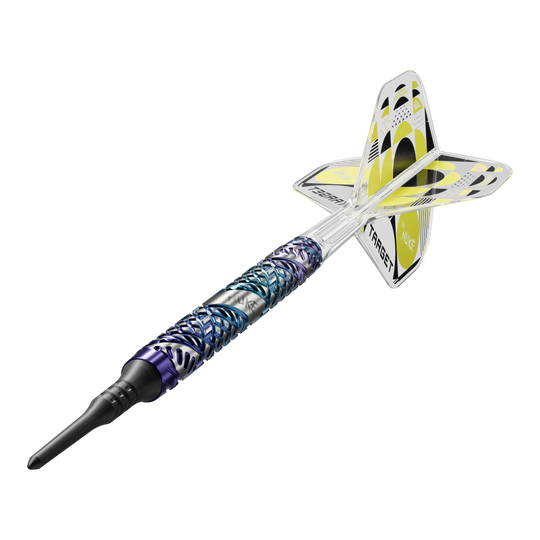 Šipky Target Luke Littler Edge Soft - 19g Hier sieht man die Target Luke Littler Edge Softdarts - 19g. Sie sind ideal für ambitionierte Spieler geeignet.