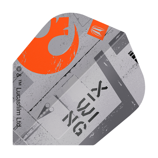 Zu sehen ist das Produkt Target Star Wars ProUltra X-Wing No6 Flights. Diese Dart-Flights zeigen ein X-Wing Design aus Star Wars.