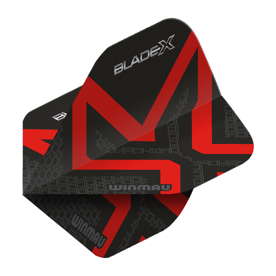 Letky Winmau Prism Delta Blade X metalicky červené č. 2 Hier sieht man den Winmau Prism Delta Blade X Metallic Red No2 Standard Flight. Das Produkt ist rot und wird für Dartpfeile verwendet.