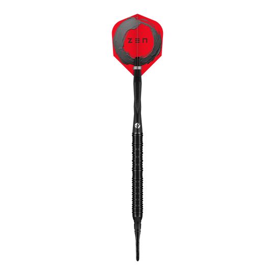 Šipky Shot ZEN Straight Soft - 20g Das Bild zeigt die Shot ZEN Straight Softdarts mit einem Gewicht von 20g. Die Darts sind für das Softdartspiel geeignet.