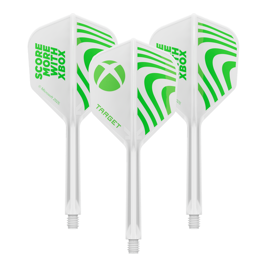Letky Target Xbox K-Flex No6 - bílé Hier sieht man vermutlich ein Set Target Xbox KFlex No6 Flights in 33mm. Das Produkt wird als Zubehör für Dart dargestellt.