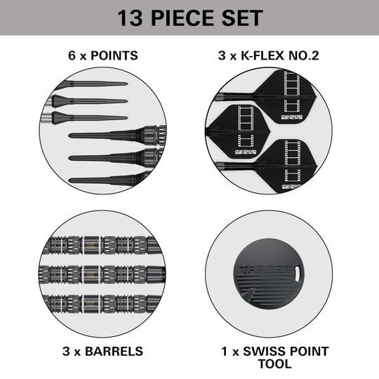 Šipky Target Chris Dobey 95K Soft - 18g Zu sehen sind Target Chris Dobey 95K Softdarts - 18g. Die Darts sind besonders für präzise Würfe entwickelt worden.