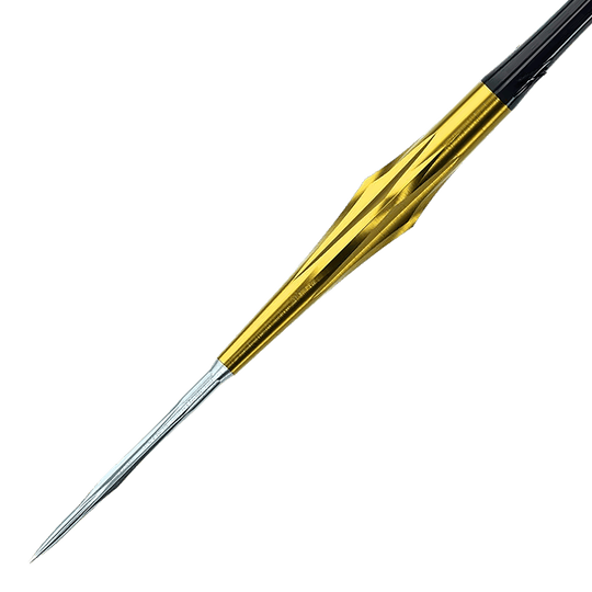 Abgebildet sind die Caliburn Starships Series Sunspear Steeldarts, 19 Gramm schwer. Diese Darts sind ideal für Präzision und Kontrolle beim Spiel.