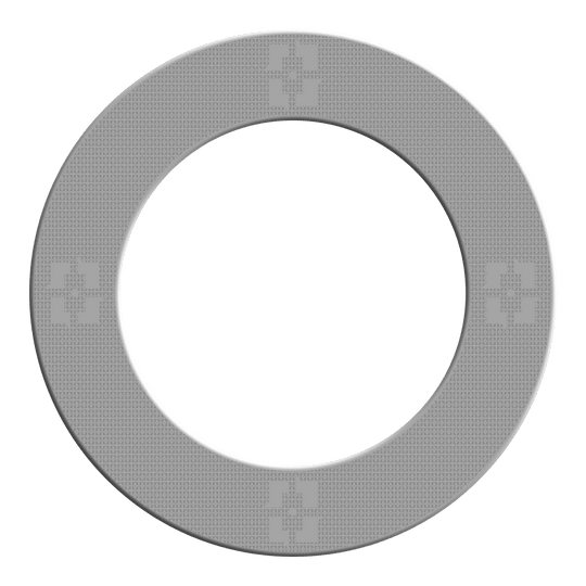 Das Bild zeigt einen Artikel mit dem Namen MSF-K3_McDart_Precision_Nano_Dartboard_Surround_Grau_2. Es handelt sich wohl um einen grauen Dartboard-Surround von McDart.