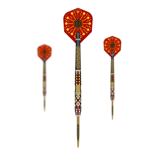 Ocelové šipky Shot Goths Alaric Turbo Point - 23g Gezeigt werden Shot Goths Alaric Turbo Point Steeldarts im 23g Set. Das Set bietet hochwertige Steeldarts für anspruchsvolle Dartspieler.