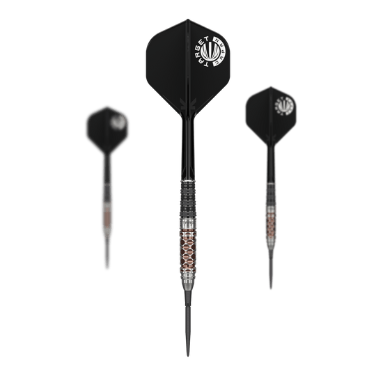 Ocelové šipky Target Japan Charis GEN6 Swiss Point - 23g Dieses Bild präsentiert das Set der Target Japan Charis GEN6 Swiss Point Steeldarts - 23g. Es zeigt alle enthaltenen Darts in einer Übersicht.