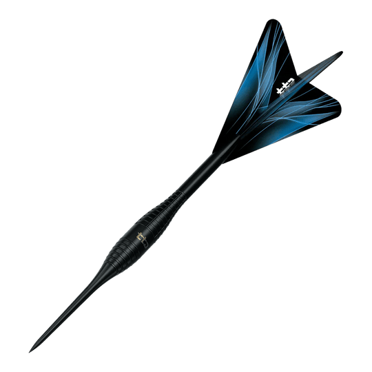Abgebildet ist das Produkt Caliburn TTD Complete Titanium T2 Black Steeldarts - 6g. Die abgebildeten Steeldarts sind aus schwarzem Titan gefertigt.